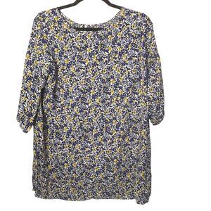 Old Navy Women's Blue Ditsy Floral Print Dress Size XXL